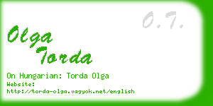 olga torda business card